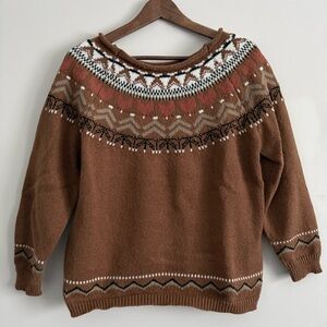 Brown Fair Isle Sweater